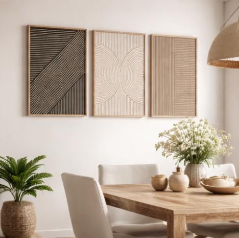 Abstract Canvas Set - 3pcs frameless Canvas Painting Set of