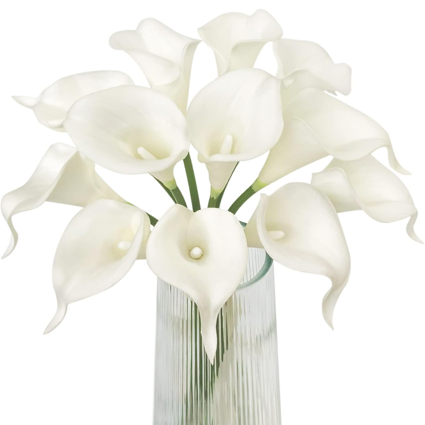 Vase Decor - White Calla Lily 10Pcs Artificial Flowers