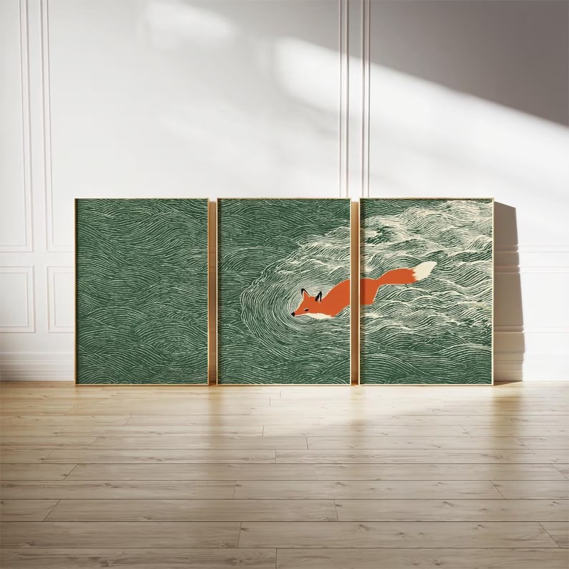 3pcs frameless Canvas Painting - Abstract Canvas Set ulasan dan harga