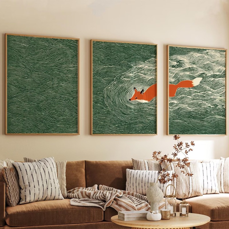 3pcs frameless Canvas Painting - Abstract Canvas Set ulasan dan harga
