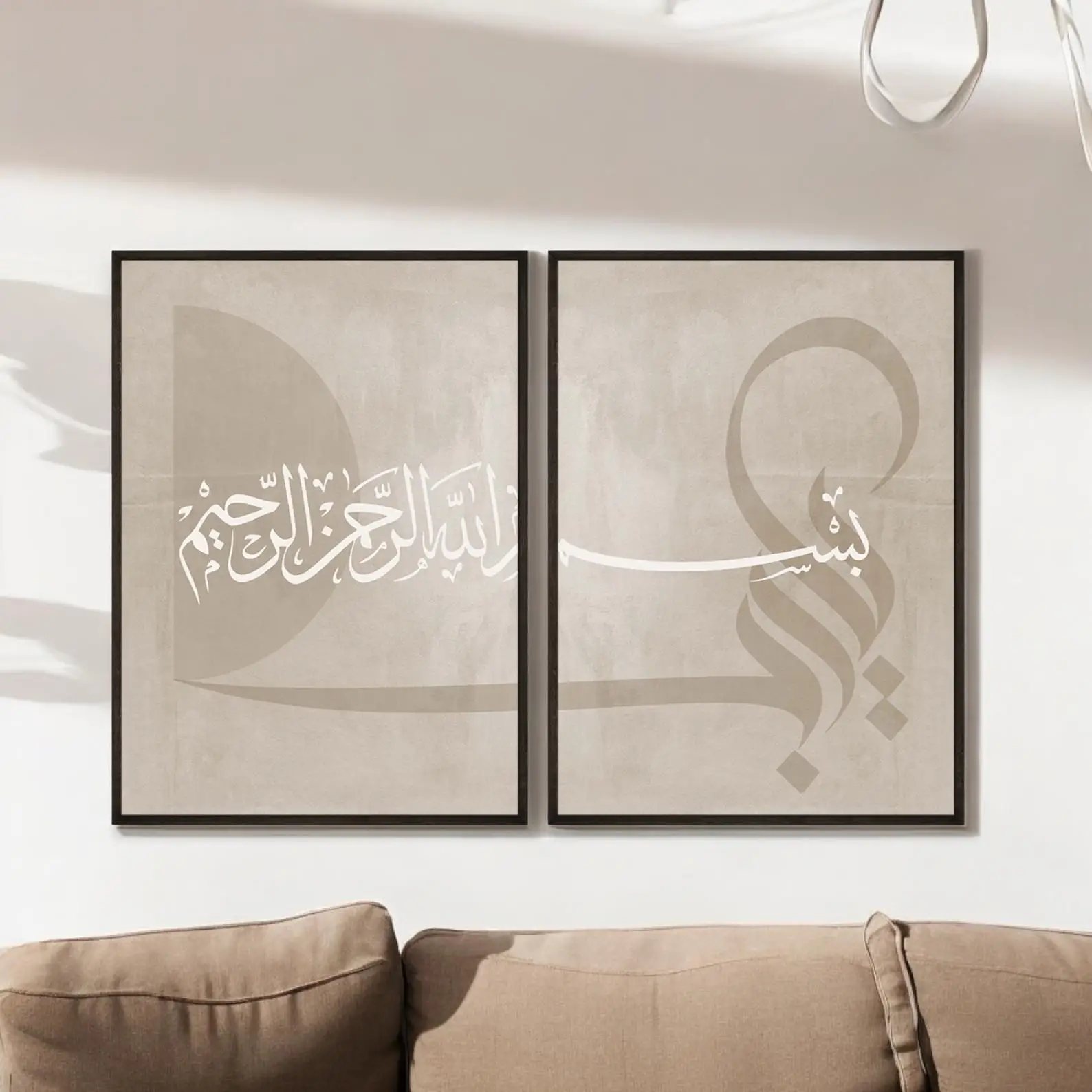 2pcs frameless Canvas Painting - Abstract Canvas Set ulasan dan harga