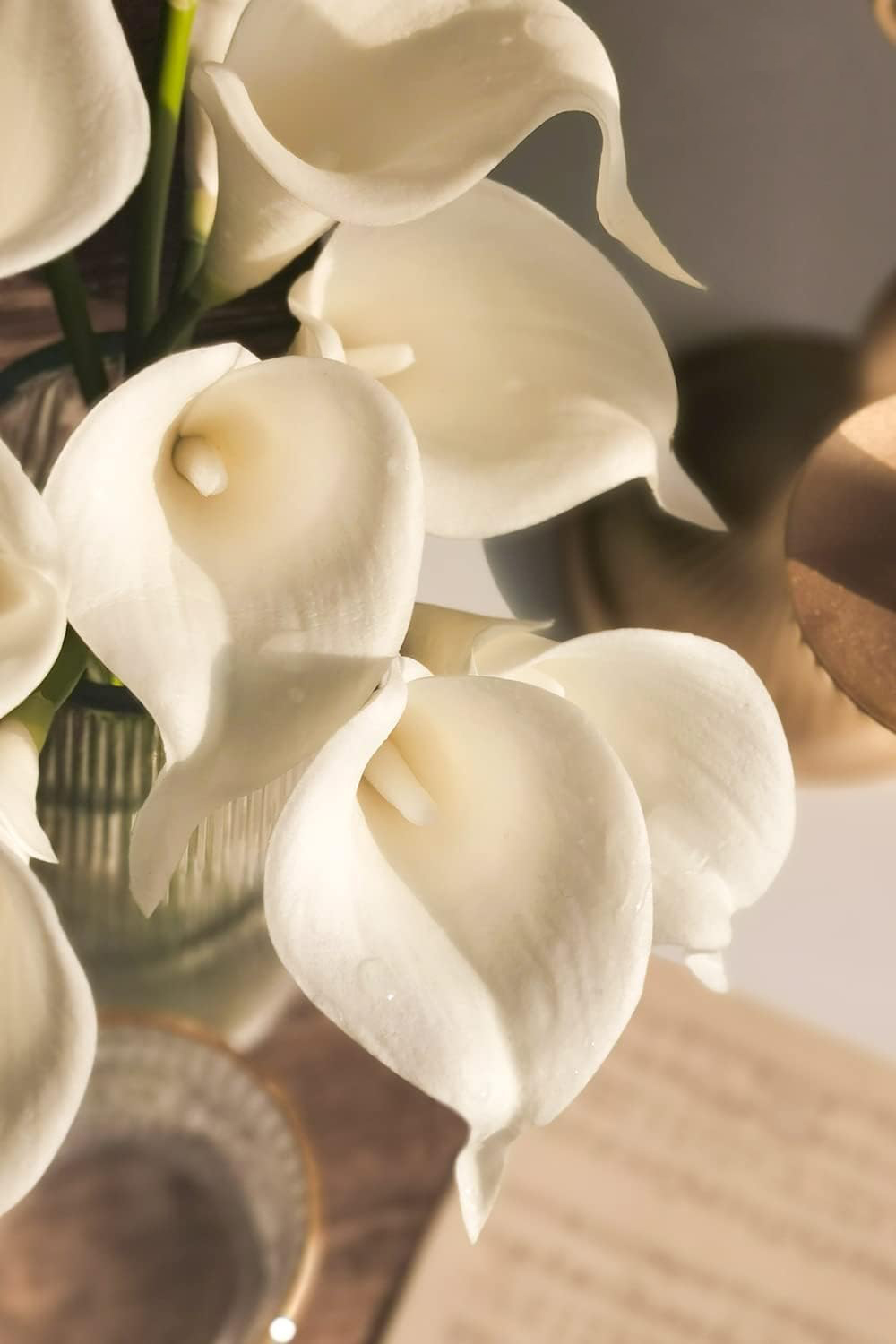 White Calla Lily 10Pcs Artific - Vase Decor ulasan dan harga
