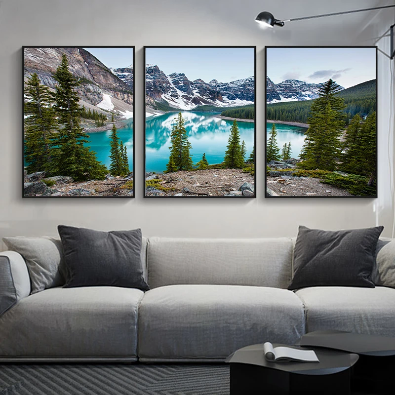 3pcs/Set Natural Forest Landsc - Abstract Canvas Set ulasan dan harga