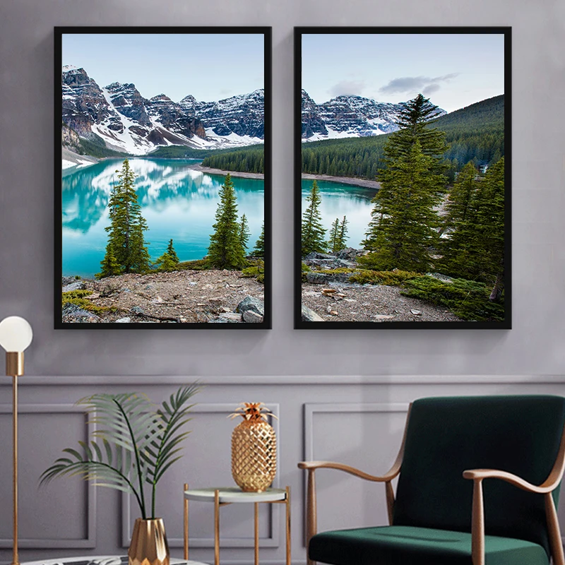 3pcs/Set Natural Forest Landsc - Abstract Canvas Set ulasan dan harga