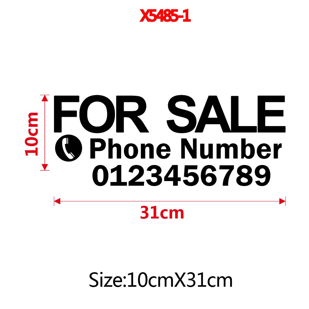 1pc Funny Custom Text with num - Wall Sticker ulasan dan harga