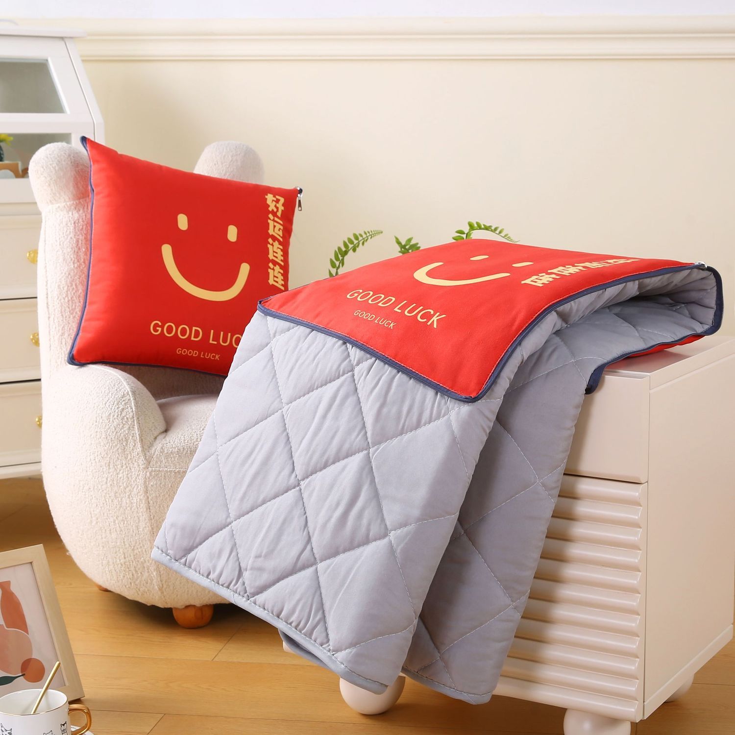 Soft Gray Velvet Pillow Blanke - Throw Pillow ulasan dan harga