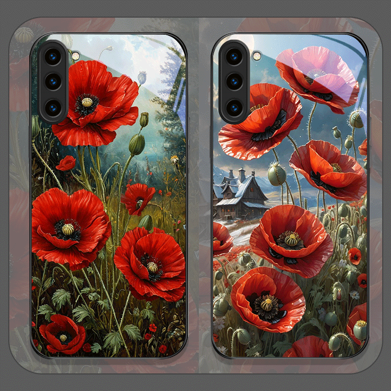 Retro Poppy Flower Bloom Hot R - Vase Decor ulasan dan harga