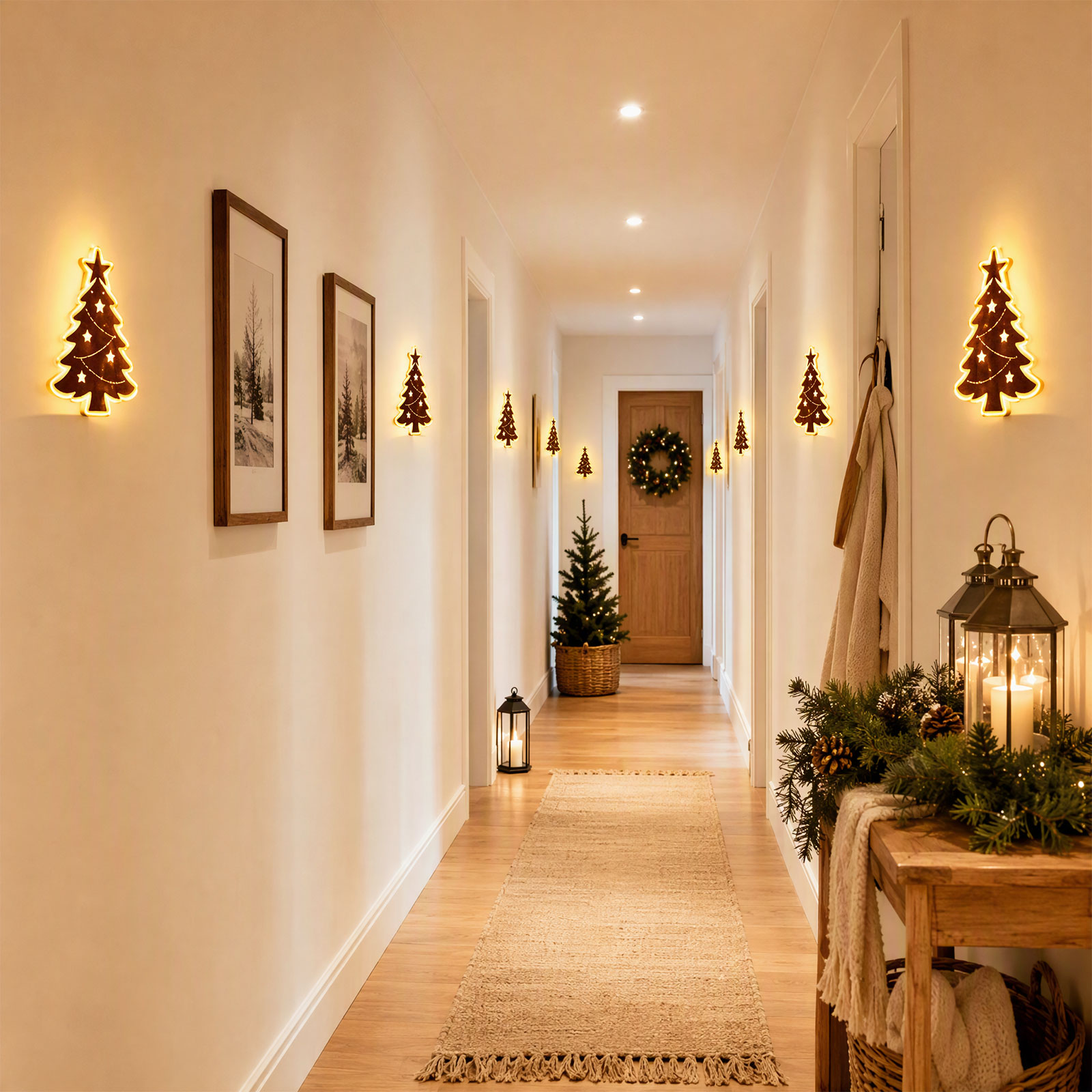 Santa Claus Reindeer Glowing 3 - Wall Sticker ulasan dan harga