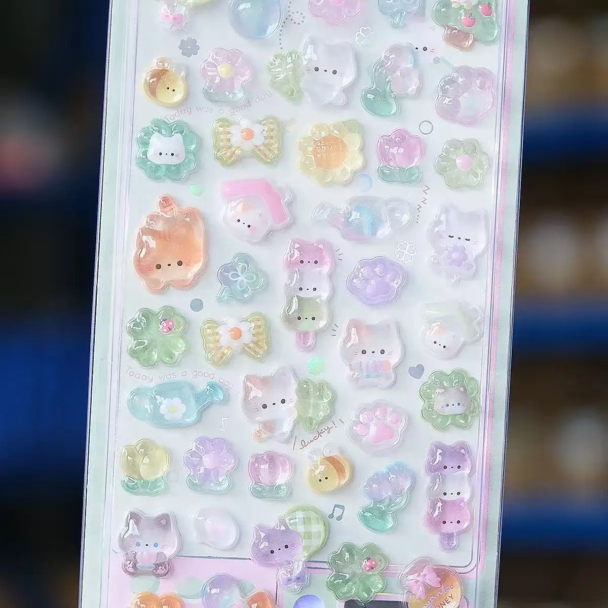 =-=2027Kawaii 3D Jelly Resin S - Wall Sticker ulasan dan harga