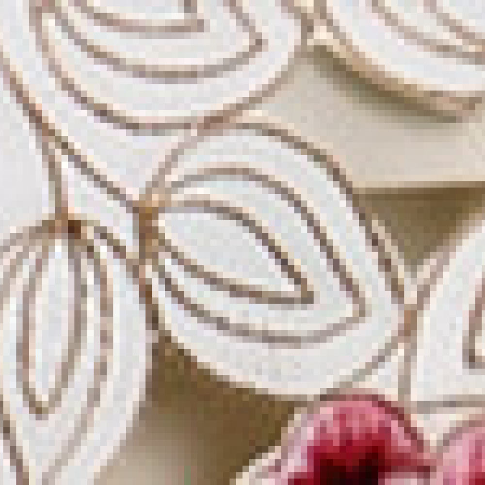 Elegant Floral Embroidered Tab - Table Runner ulasan dan harga