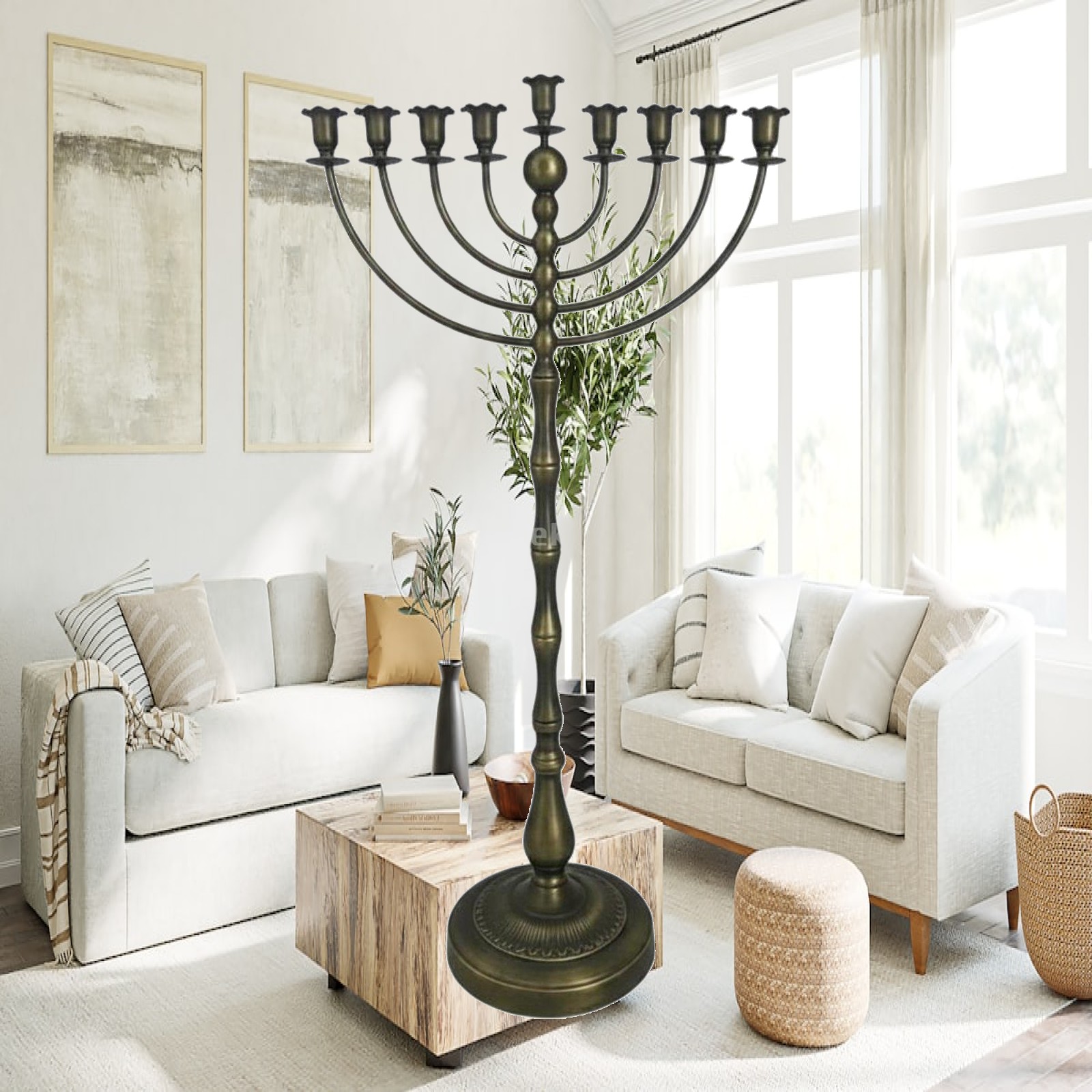 Tall Bronze Candelabra Floor S - Candle Holder Decor ulasan dan harga