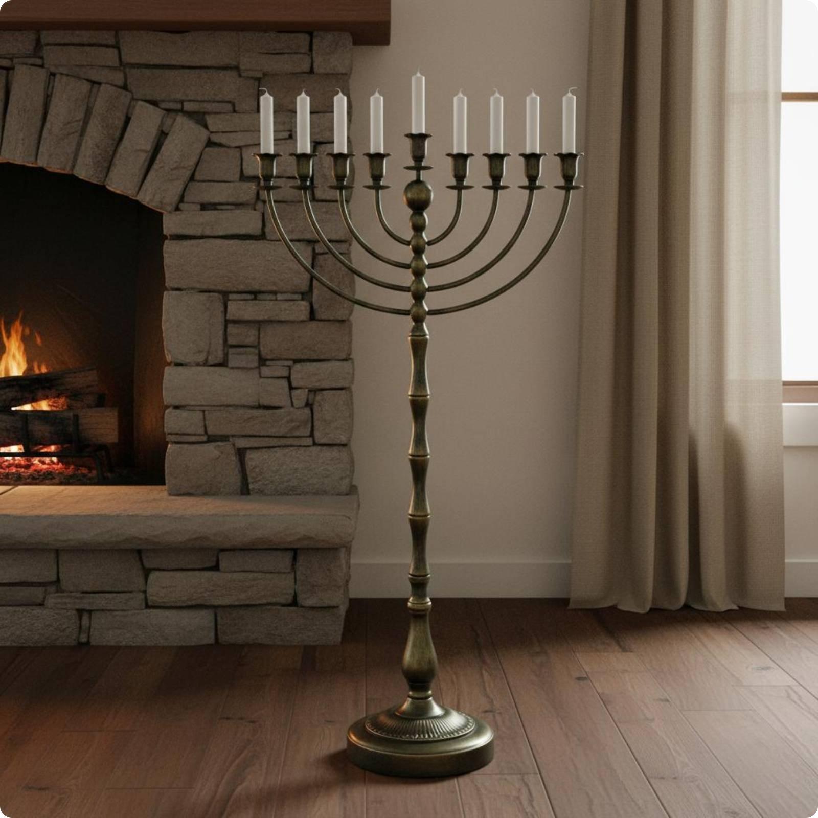 Tall Bronze Candelabra Floor S - Candle Holder Decor ulasan dan harga