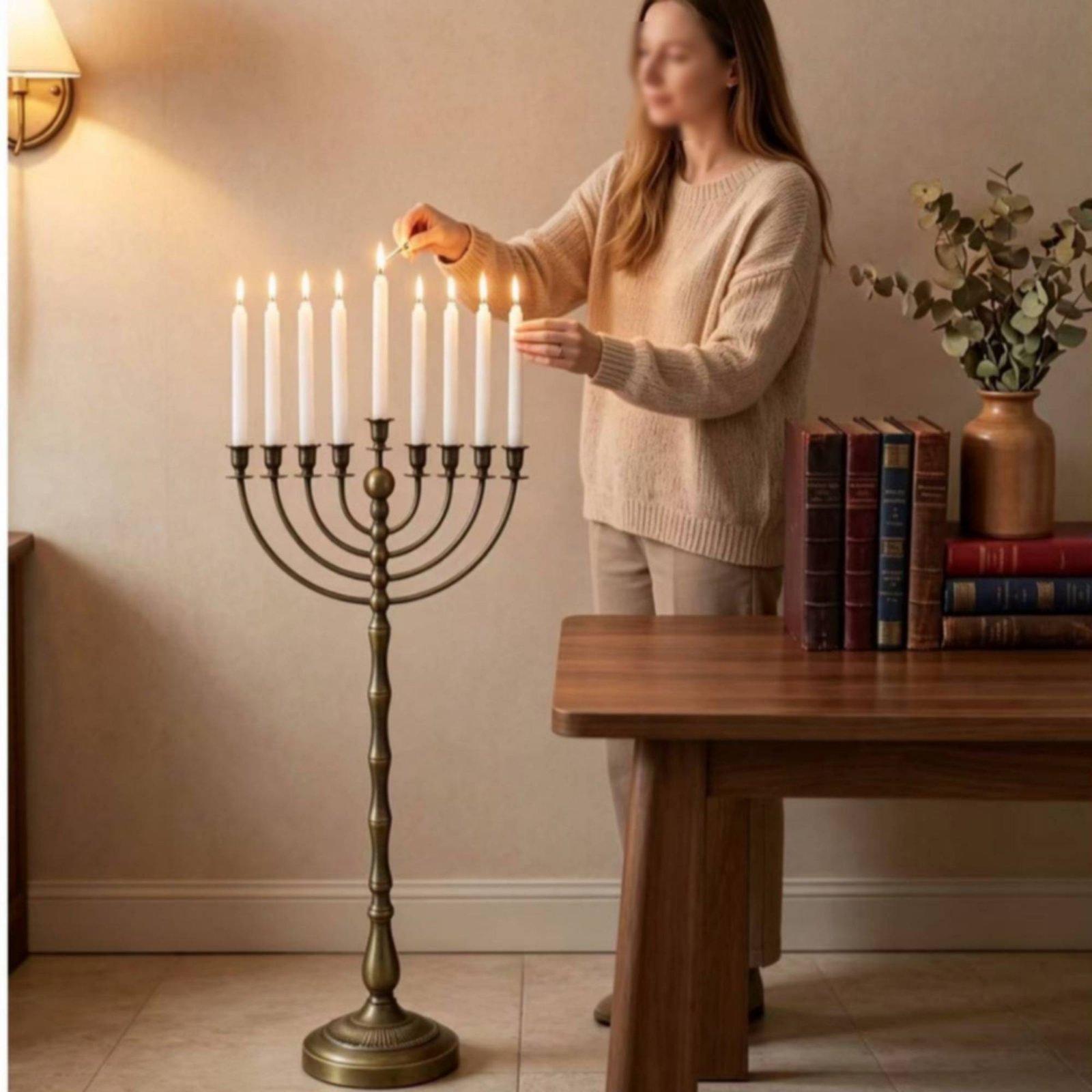 Tall Bronze Candelabra Floor S - Candle Holder Decor ulasan dan harga