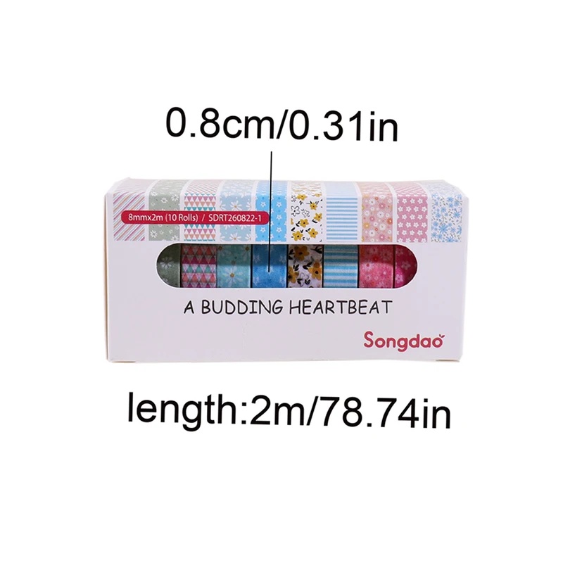 10 Rolls Floral Pastel Washi T - Wall Sticker ulasan dan harga
