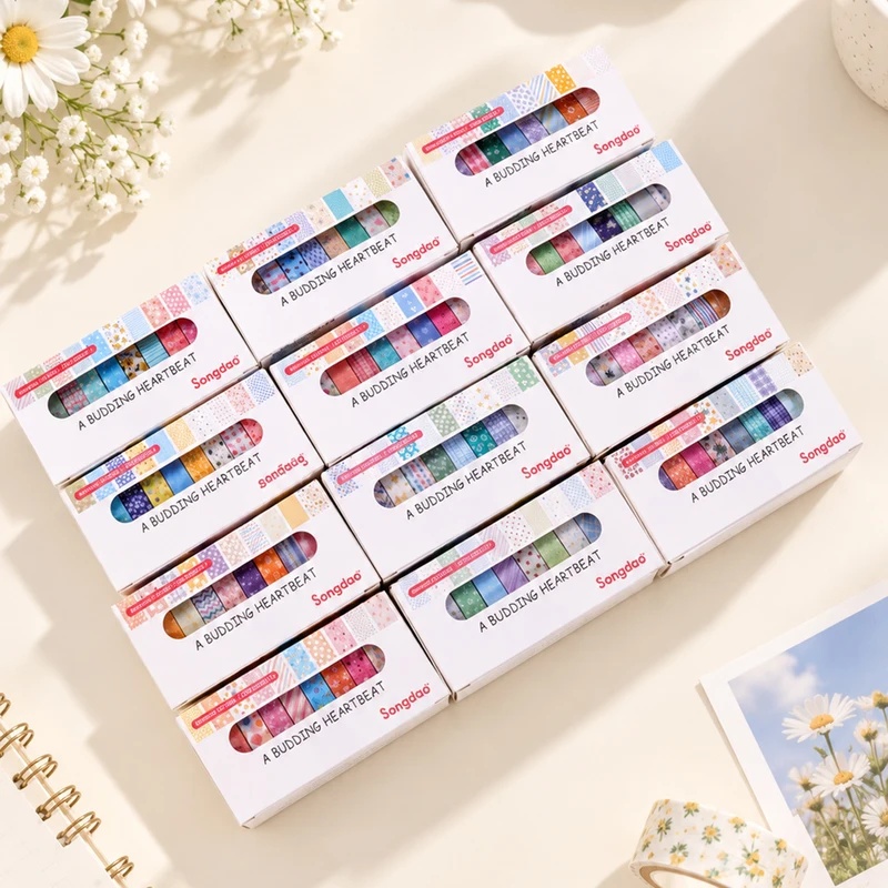 10 Rolls Floral Pastel Washi T - Wall Sticker ulasan dan harga