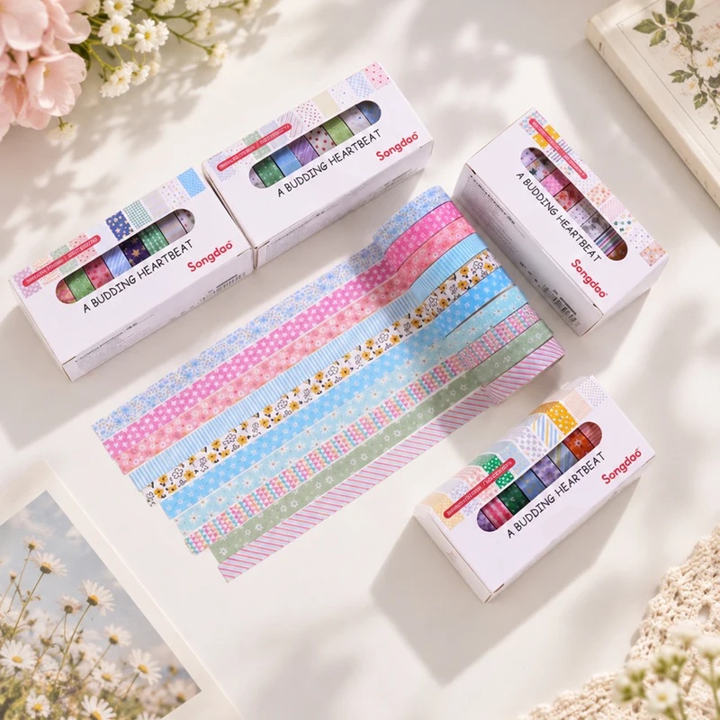10 Rolls Floral Pastel Washi T - Wall Sticker ulasan dan harga