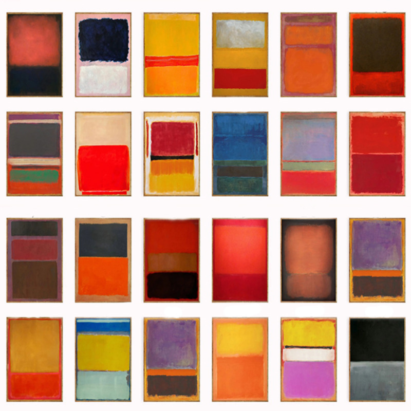 Wall Decor, Mark Rothko Poster - Abstract Canvas Set ulasan dan harga